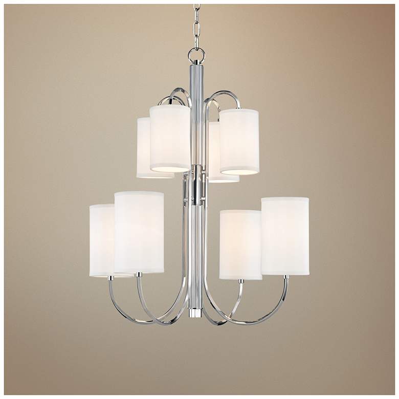 Image 1 Hudson Valley Junius 28 1/2 inch Wide Nickel Chandelier