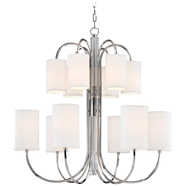 Image 1 Hudson Valley Junius 34 3/4" Wide Polished Nickel Chandelier