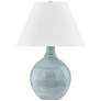 1_Hudson Valley Kearny 19" High Seaglass Blue Ceramic Table Lamp