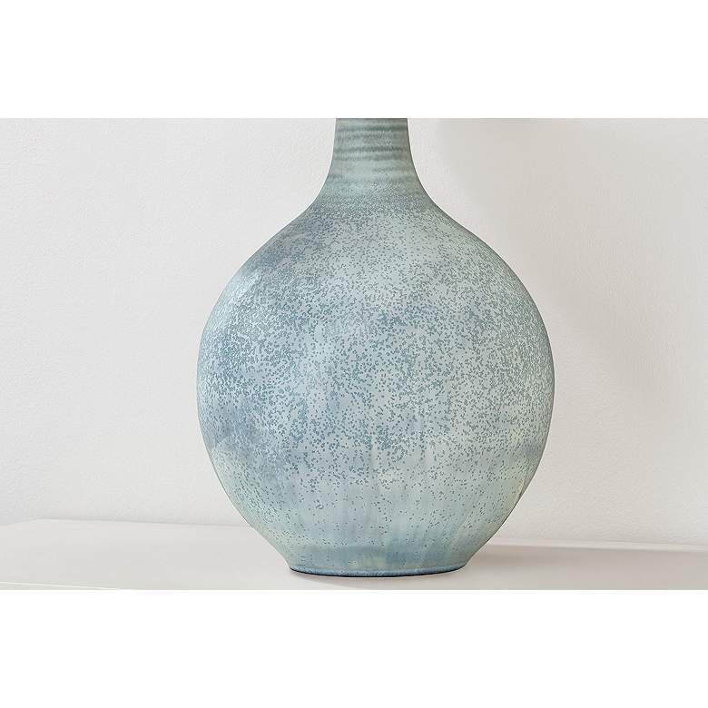 Image 2 Hudson Valley Kearny 19" High Seaglass Blue Ceramic Table Lamp more views