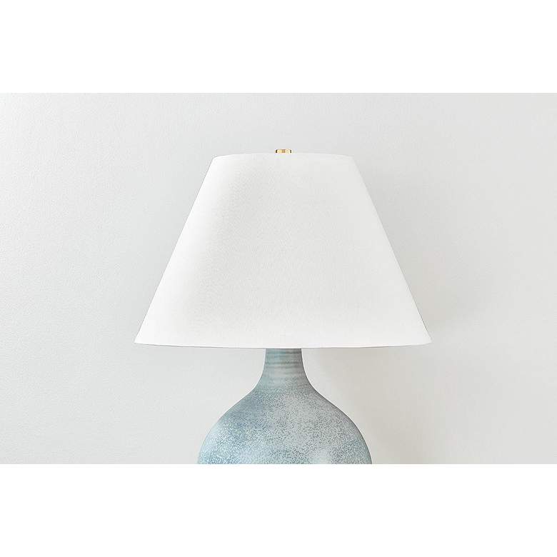 Image 3 Hudson Valley Kearny 19" High Seaglass Blue Ceramic Table Lamp more views