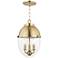 Hudson Valley Kennedy 10"W Aged Brass 3-Light Mini Pendant