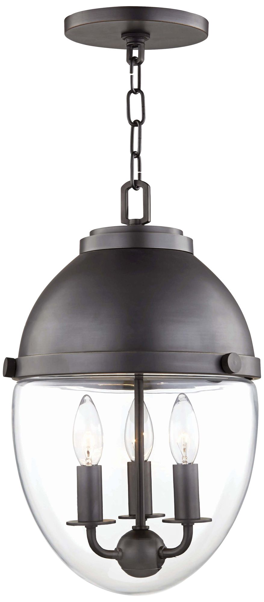 Hudson Valley Kennedy 10"W Old Bronze 3-Light Mini Pendant