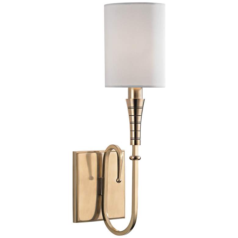 Image 1 Hudson Valley Kensington 15 3/4 inch High Aged Brass Wall Sconce
