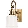 Hudson Valley Keswick 11" High Aged Brass Wall Sconce