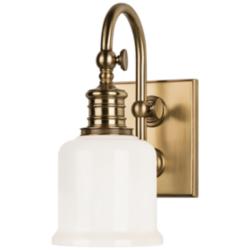 Hudson Valley Keswick 11&quot; High Aged Brass Wall Sconce