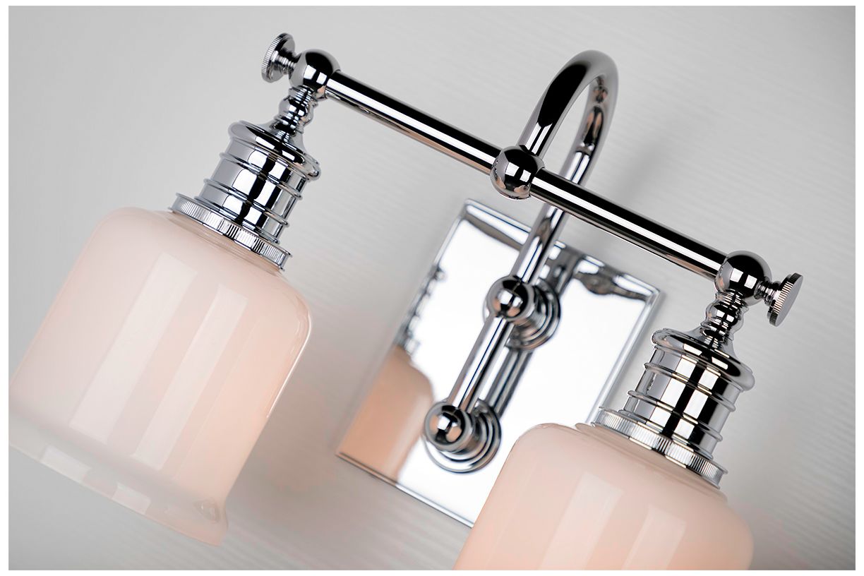 Image 4 Hudson Valley Keswick 13 1/2" Wide Chrome 2-Light Bath Light more views