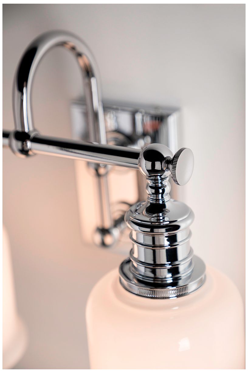 Hudson Valley Keswick 13 1/2" Wide Chrome 2-Light Bath Light