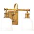 Hudson Valley Keswick 13 1/2"W Aged Brass Two-Light Sconce