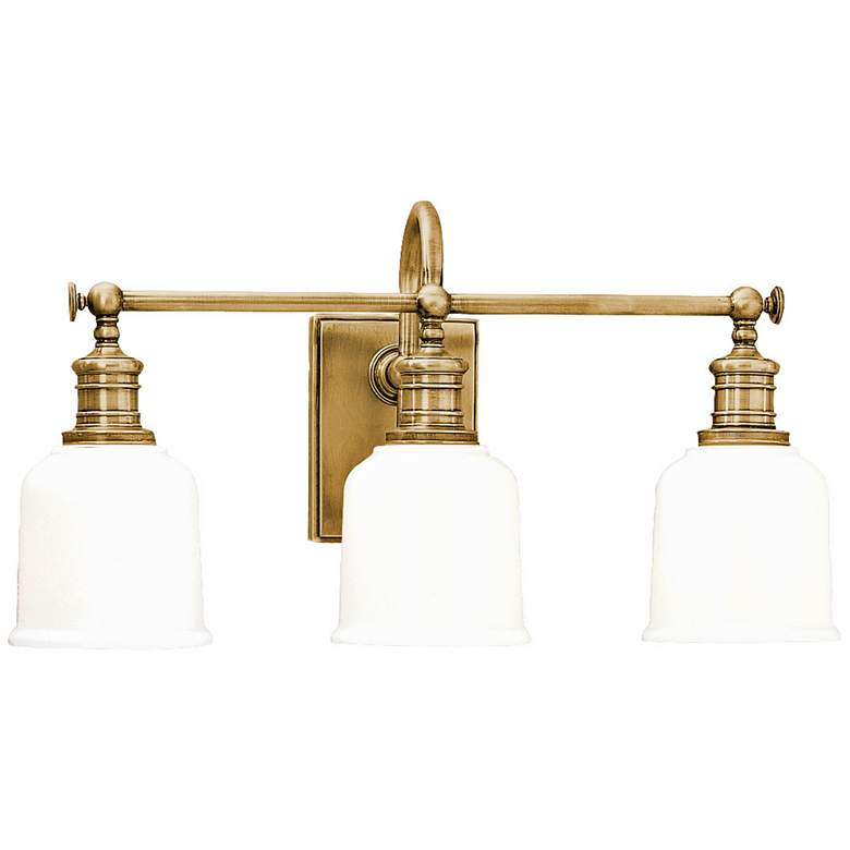 Image 1 Hudson Valley Keswick 21 inch Wide Aged Brass Bath Light
