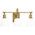 Hudson Valley Keswick 21" Wide Aged Brass Bath Light