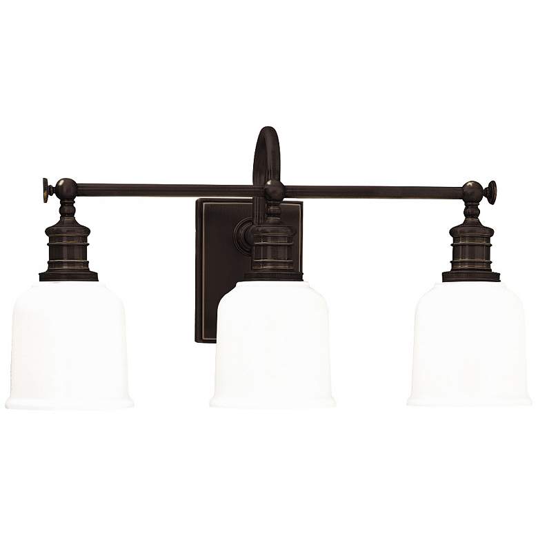 Image 1 Hudson Valley Keswick 21"W 3-Light Old Bronze Bath Light