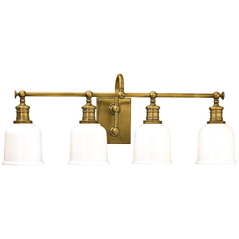 Image 1 Hudson Valley Keswick 29" Wide Aged Brass Bath Light