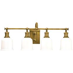 Hudson Valley Keswick 29&quot; Wide Aged Brass Bath Light