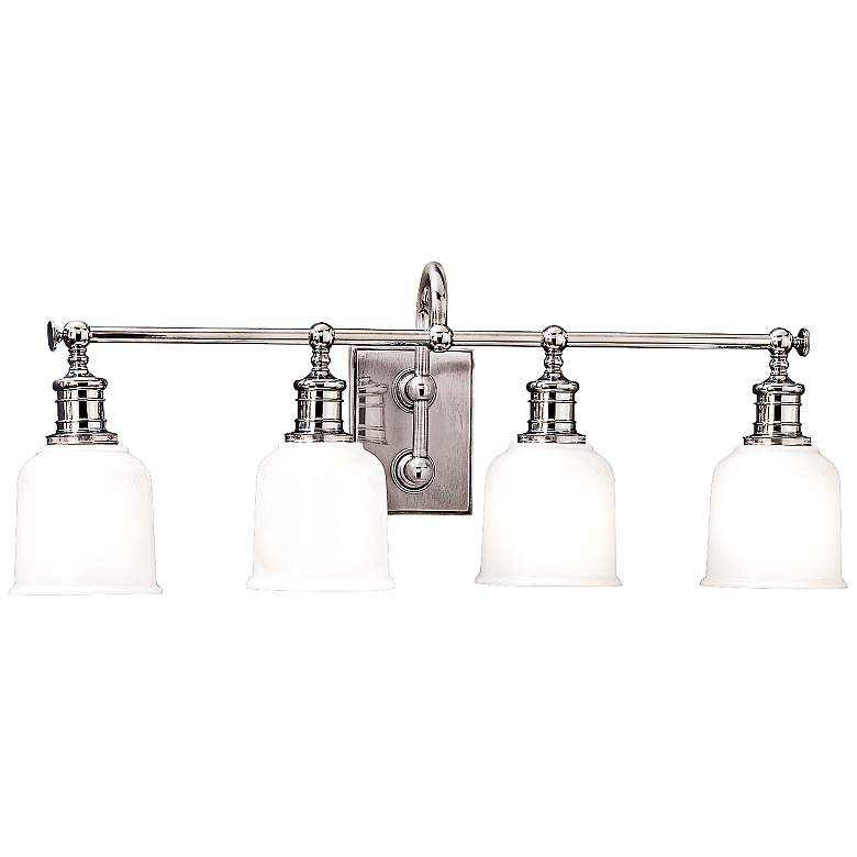 Image 2 Hudson Valley Keswick 4-Light 29 inch Wide Chrome Bath Light