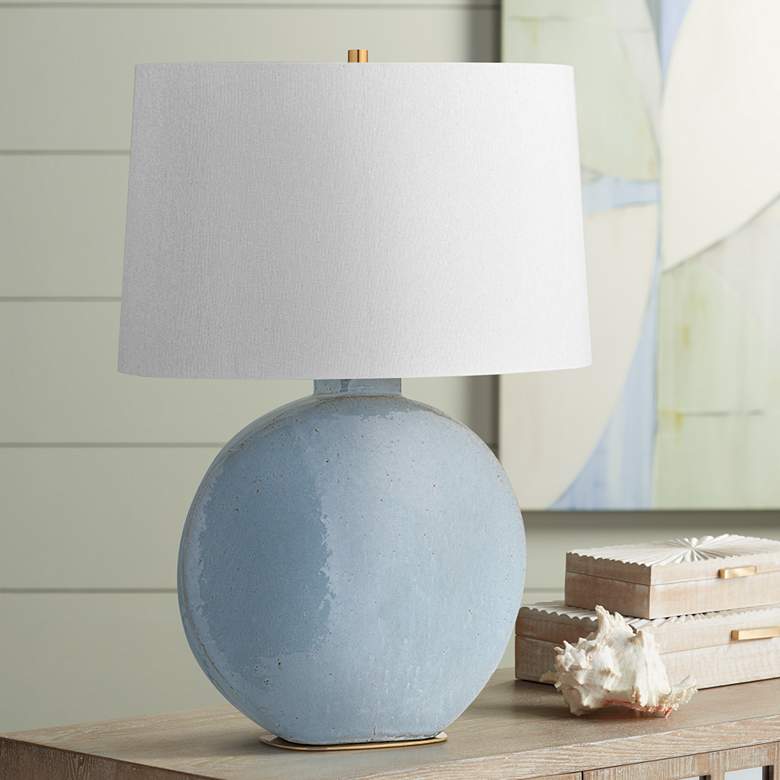 Image 1 Hudson Valley Kimball Gray Ceramic Table Lamp
