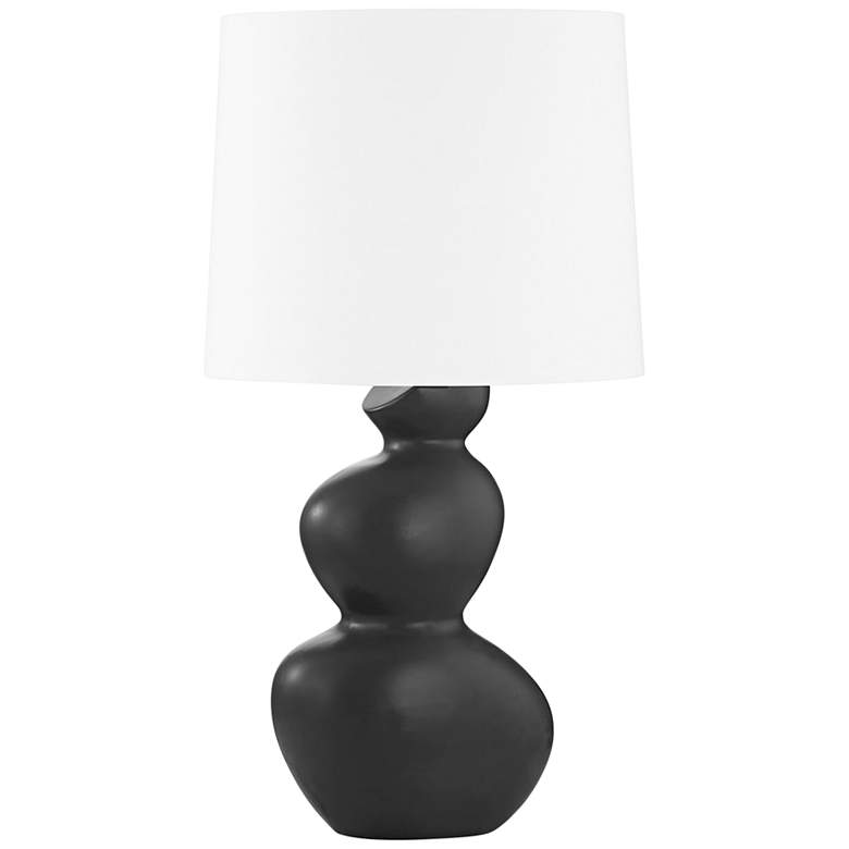 Image 1 Hudson Valley Kingsley Satin Black Ceramic Table Lamp