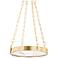 Hudson Valley Kirby 20" Wide Aged Brass 1 Light LED Chandelier