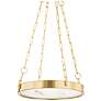 Hudson Valley Kirby 20" Wide Aged Brass 1 Light LED Chandelier