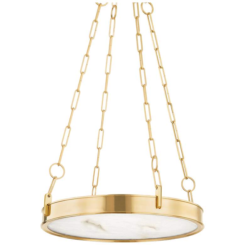 Image 1 Hudson Valley Kirby 20" Wide Aged Brass 1 Light LED Chandelier