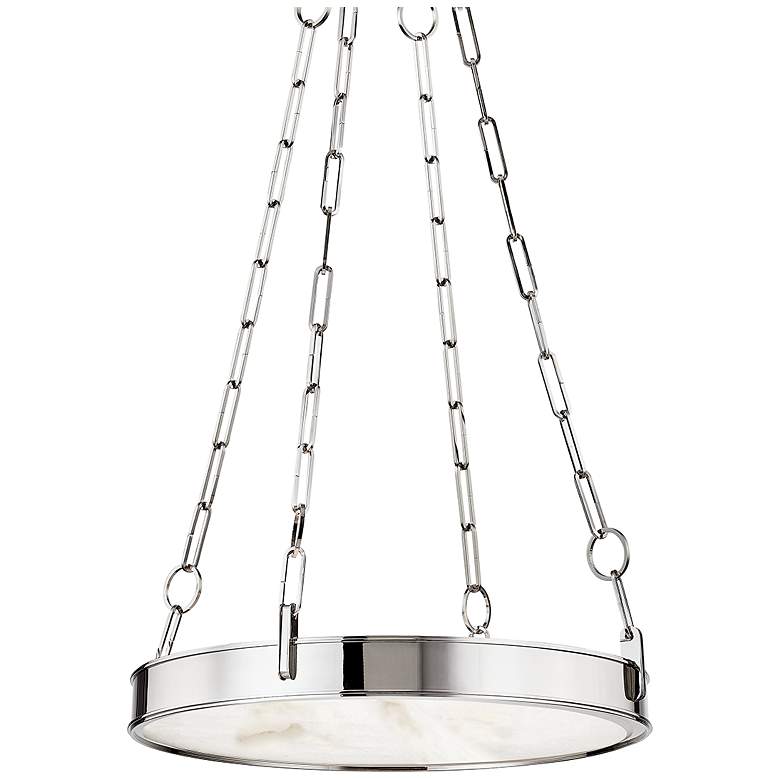 Image 1 Hudson Valley Kirby 20 inch Wide Polished Nickel 1 Light LED Chandelier