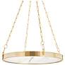 Hudson Valley Kirby 30" Wide Aged Brass 1 Light LED Chandelier