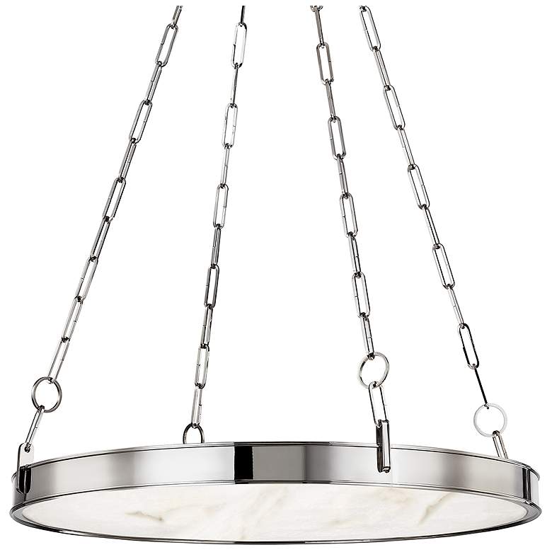 Image 1 Hudson Valley Kirby 30" Wide Polished Nickel 1 Light LED Chandelier