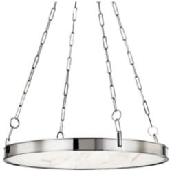 Hudson Valley Kirby 30" Wide Polished Nickel 1 Light LED Chandelier