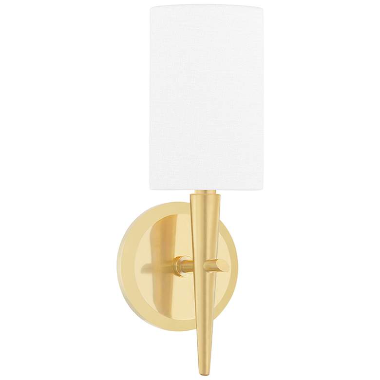 Image 2 Hudson Valley Kirkwood 24 3/4 inch High Aged Brass Wall Sconce