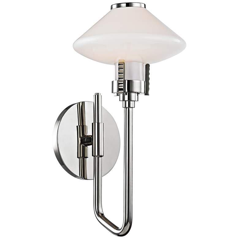 Image 1 Hudson Valley Knowles 12 3/4 inchH Nickel LED Wall Sconce