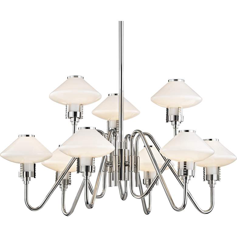 Image 1 Hudson Valley Knowles 29 3/4 inch Wide Nickel LED Chandelier