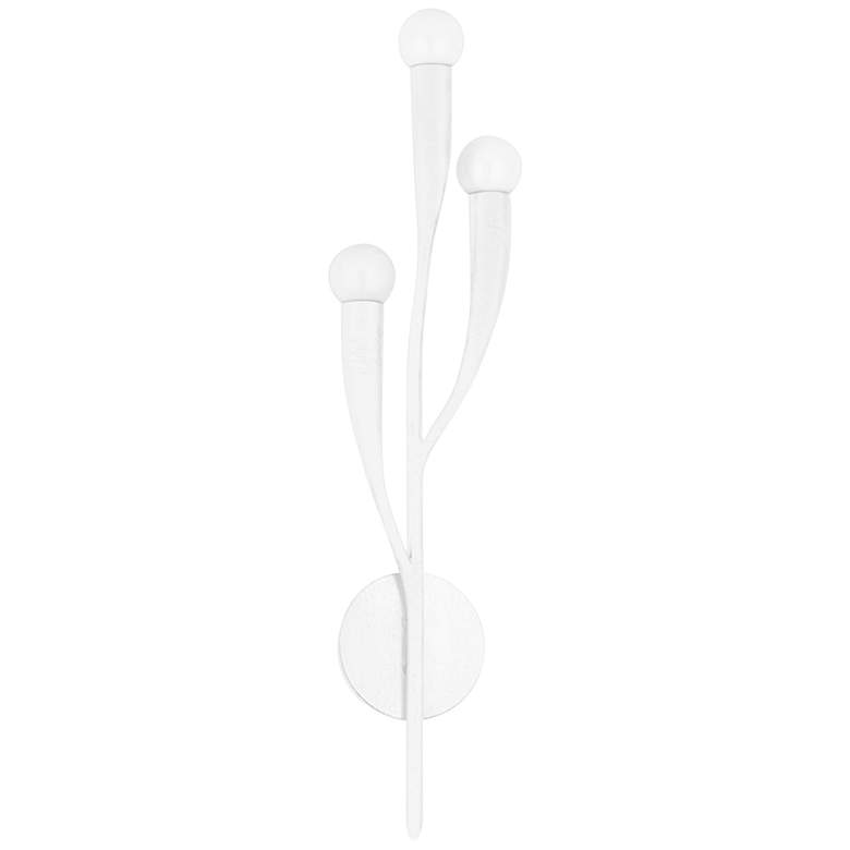 Image 1 Hudson Valley Labra 24 1/2" High White 3-Light Wall Sconce