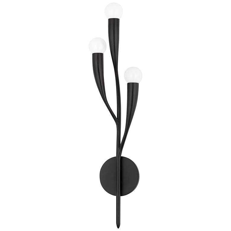 Image 2 Hudson Valley Labra 24 1/2"H Aged Iron 3-Light Wall Sconce