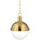 Hudson Valley Lambert 12 1/2" Wide Aged Brass Mini Pendant