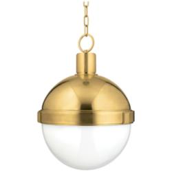 Hudson Valley Lambert 14.5" Wide Aged Brass 1 Light Pendant