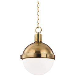 Hudson Valley Lambert 9 1/2" Wide Aged Brass Mini Pendant