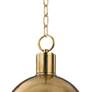 Hudson Valley Lambert 9 1/2" Wide Aged Brass Mini Pendant