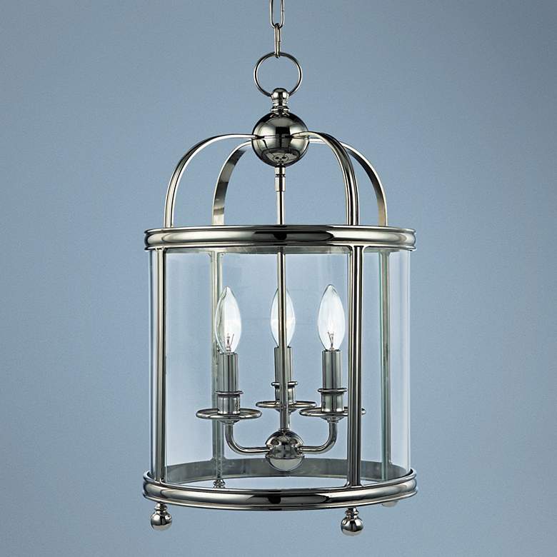 Image 1 Hudson Valley Larchmont 12 1/2 inch Wide Nickel Pendant Light