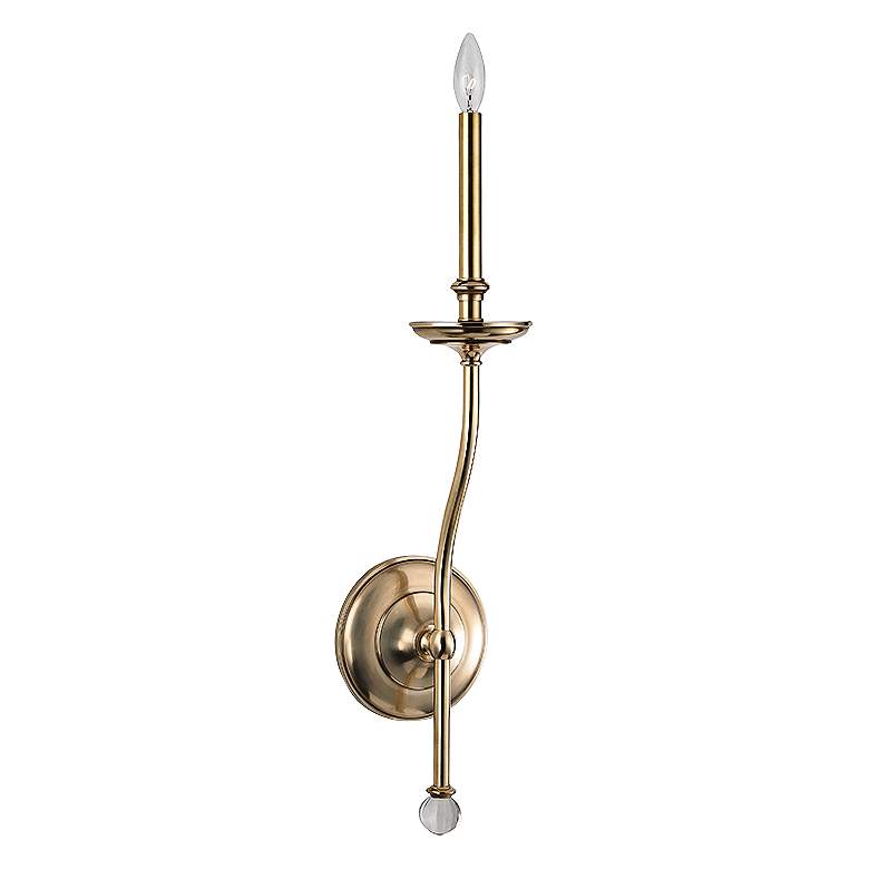 Image 1 Hudson Valley Lauderhill 27 inch High Aged Brass Wall Sconce