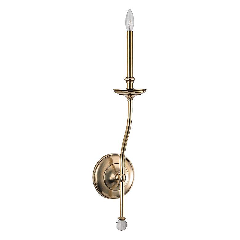 Image 1 Hudson Valley Lauderhill 27" High Aged Brass Wall Sconce