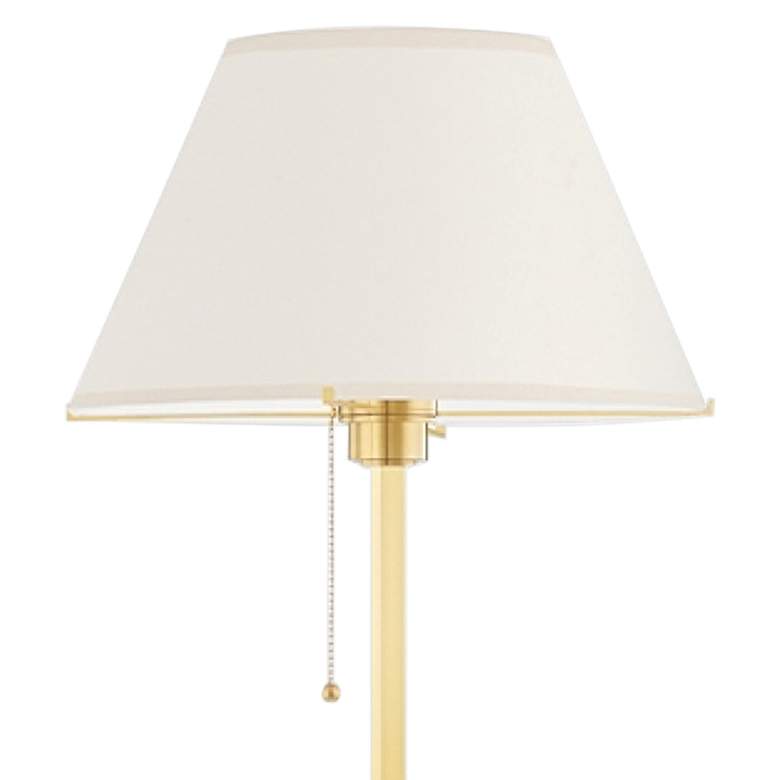 Image 3 Hudson Valley Leeds Adjustable Height Aged Brass Floor Lamp more views