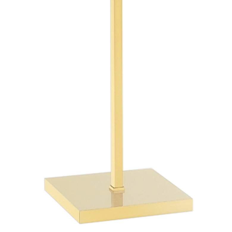 Image 4 Hudson Valley Leeds Adjustable Height Aged Brass Floor Lamp more views
