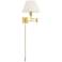 Hudson Valley Leeds Aged Brass Plug-In Swing Arm Wall Lamp