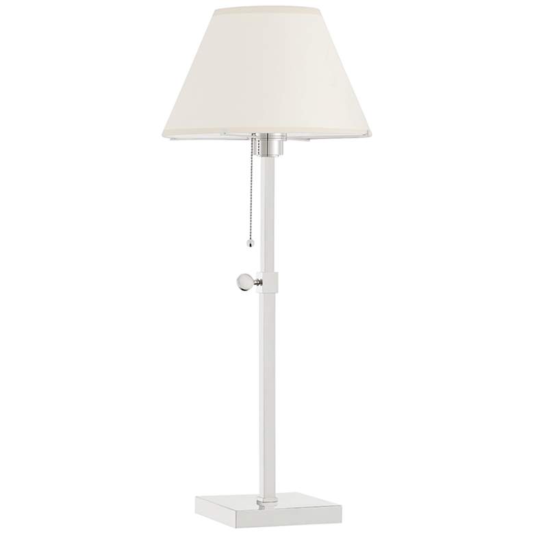 Image 1 Hudson Valley Leeds Polished Nickel Adjustable Table Lamp