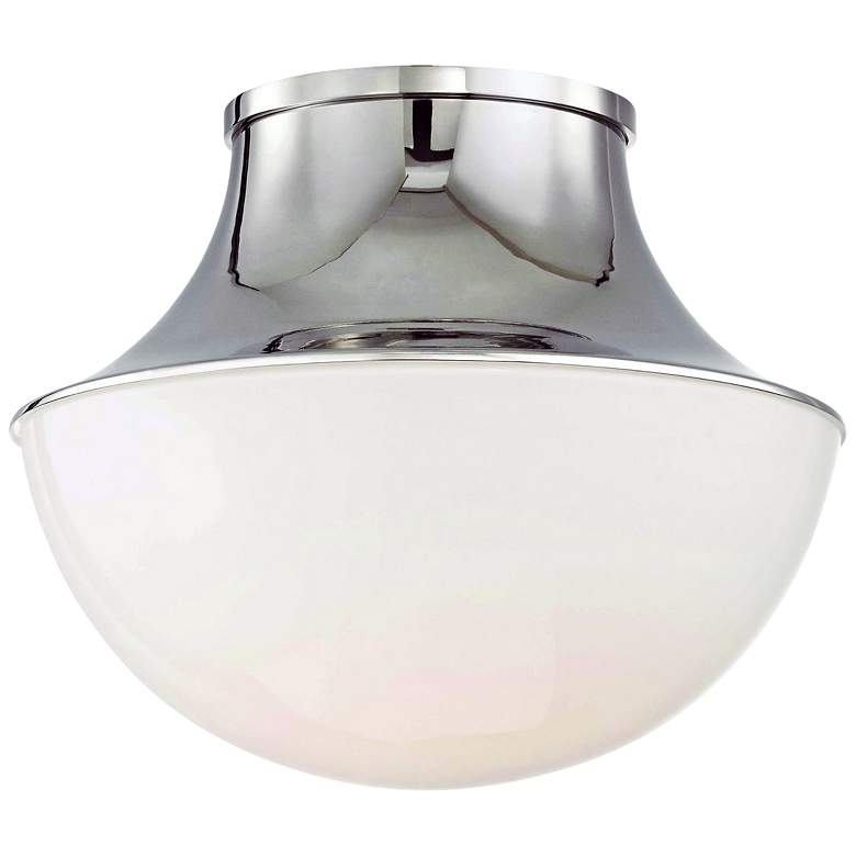 Image 2 Hudson Valley Lettie 10 3/4 inch Wide Nickel LED Ceiling Light