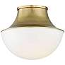 Hudson Valley Lettie 10 3/4"W Aged Brass LED Ceiling Light