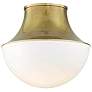 Hudson Valley Lettie 14 3/4" Wide Aged Brass LED Ceiling Light