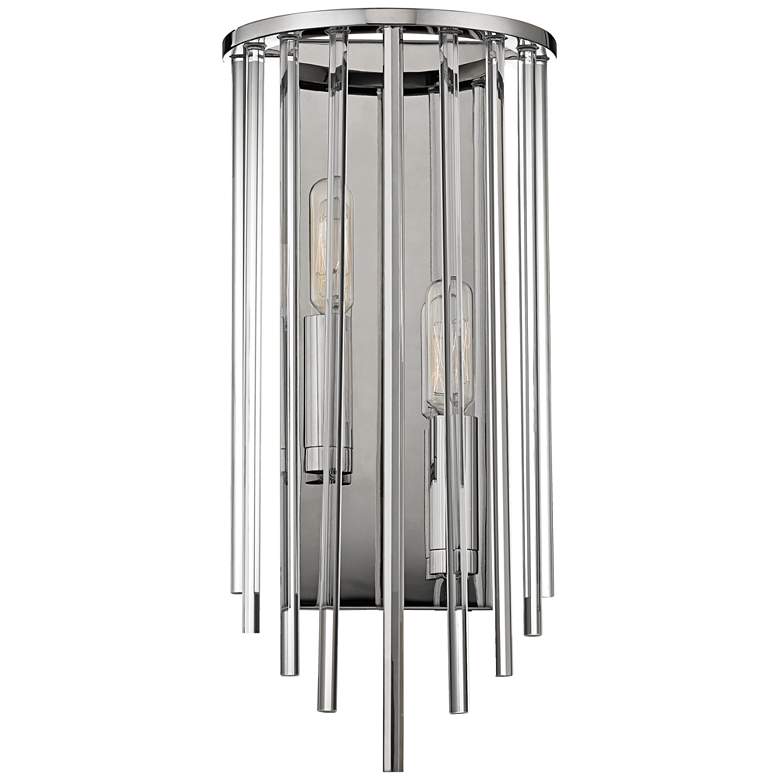 Image 1 Hudson Valley Lewis 15" High Polished Nickel Wall Sconce