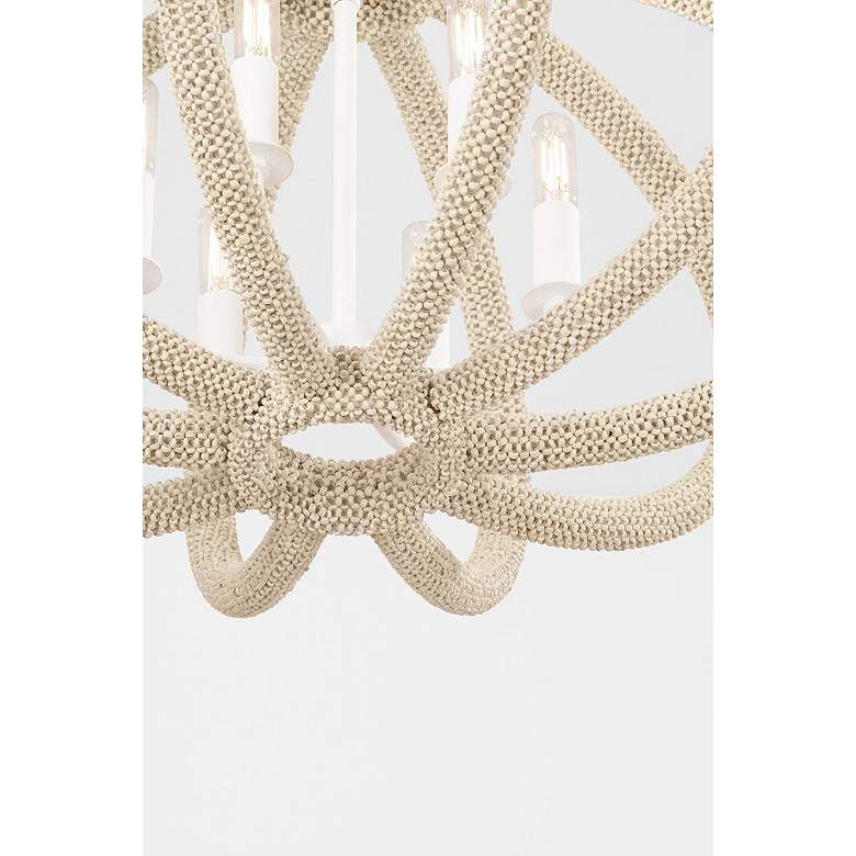 Image 2 Hudson Valley Lewiston 24.5" 3 Lt. White Plaster Chandelier more views