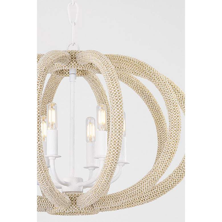 Image 3 Hudson Valley Lewiston 24.5" 3 Lt. White Plaster Chandelier more views